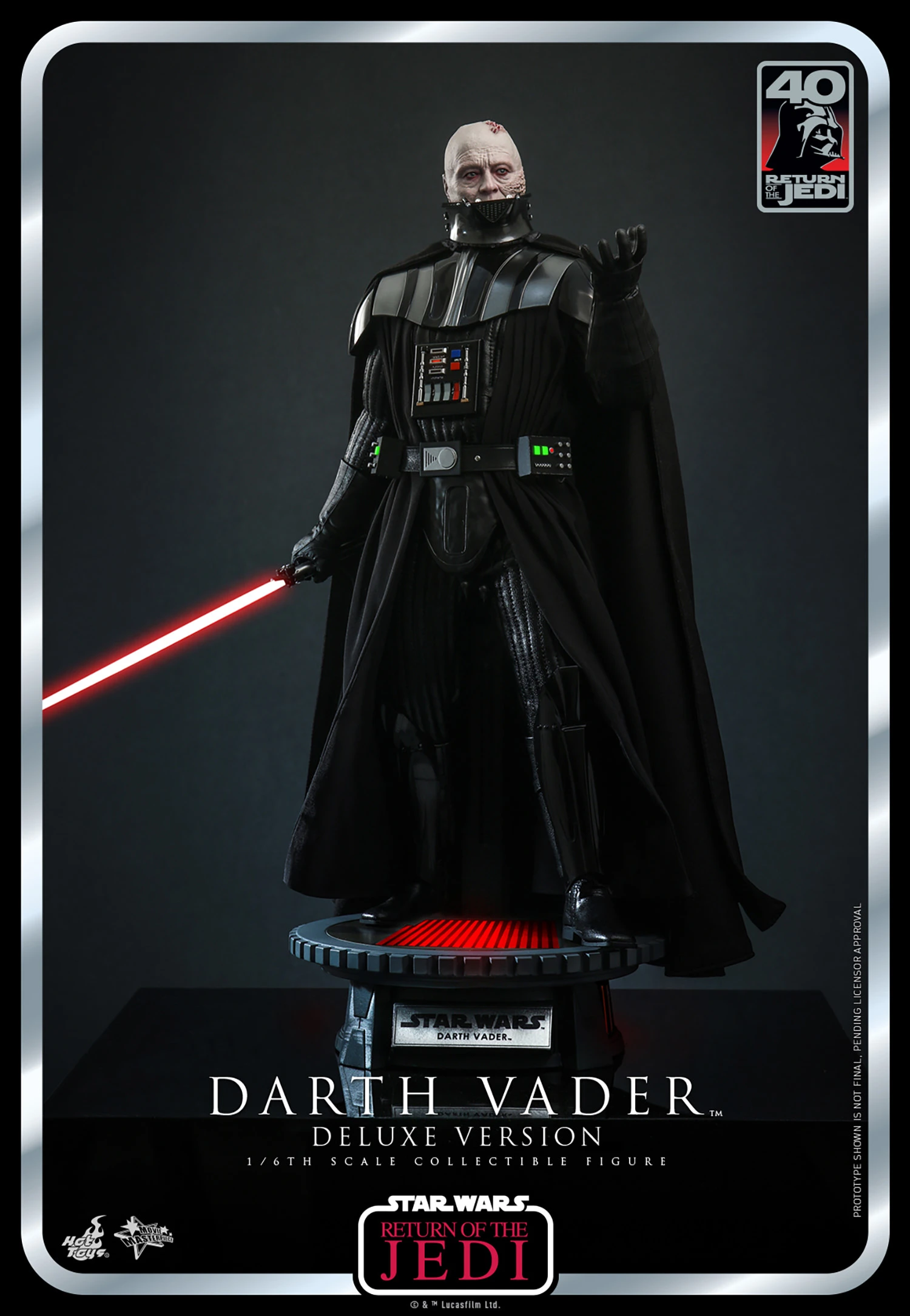 Hot Toys – Star Wars: Episode 6 40th Anniversary – Darth Vader Deluxe 1/6 Scale - Imagen 4