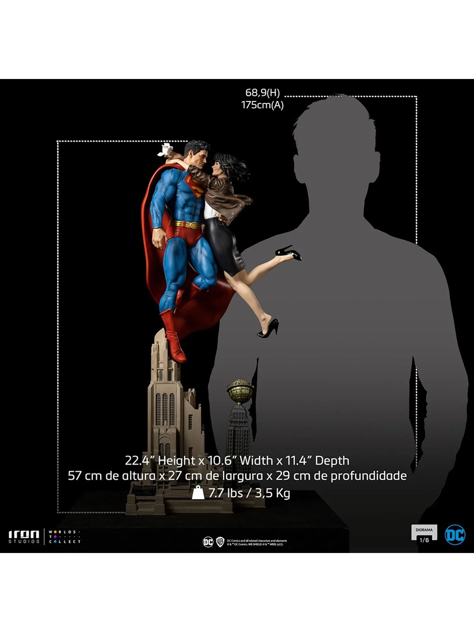 Iron Studios – DC Comics – Superman and Lois Lane 1/6 Statue Diorama - Imagen 12