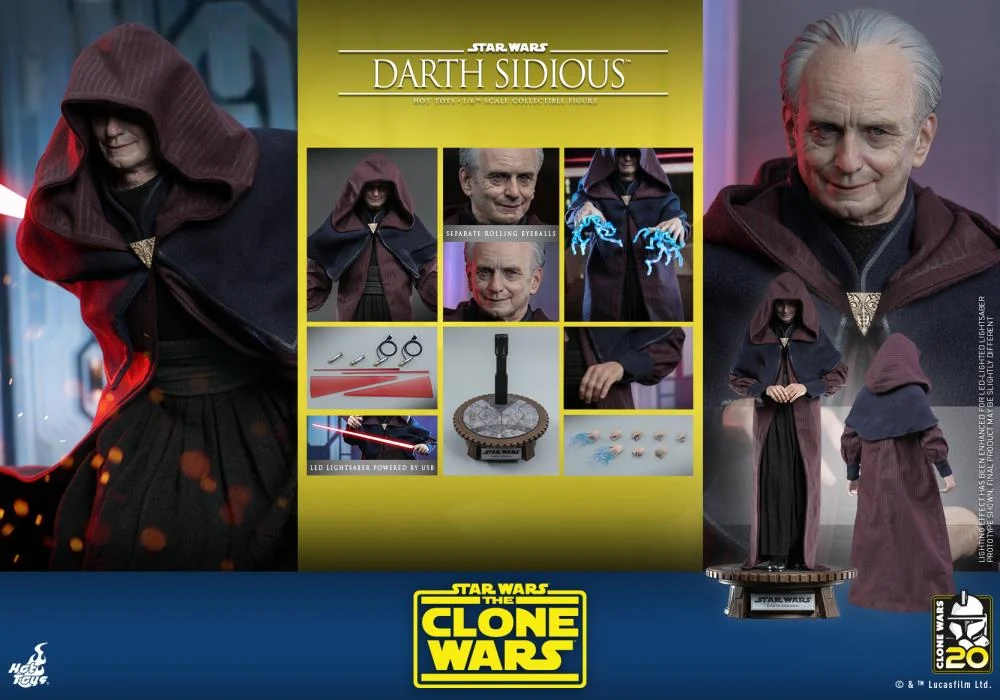 Hot Toys – Star Wars: The Clone Wars – Darth Sidious 1/6 Scale - Imagen 11