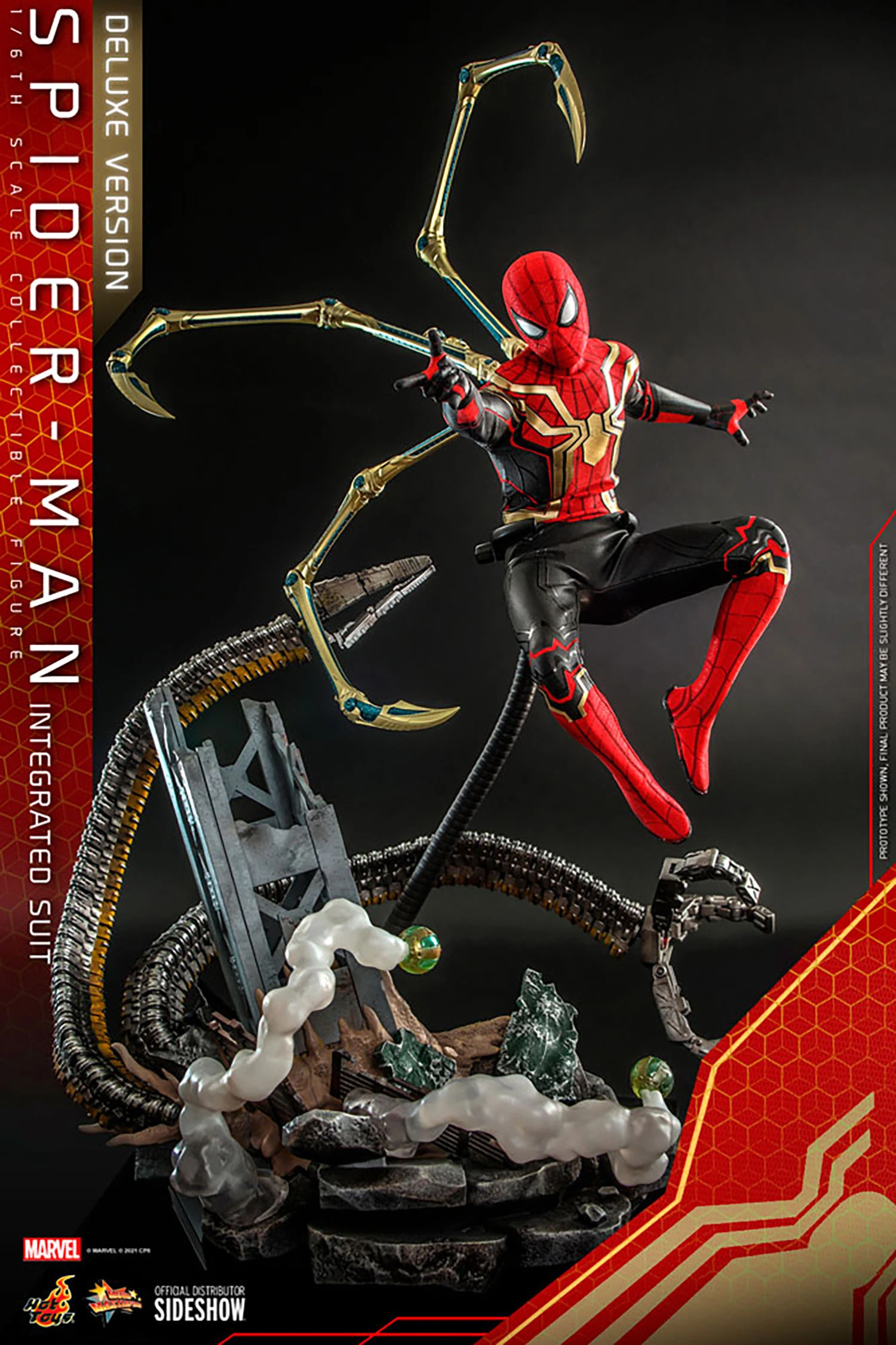 Hot Toys – Spider-Man No Way Home – Spider-Man Integrated Suit Deluxe MMS624 1/6 Scale - Imagen 19