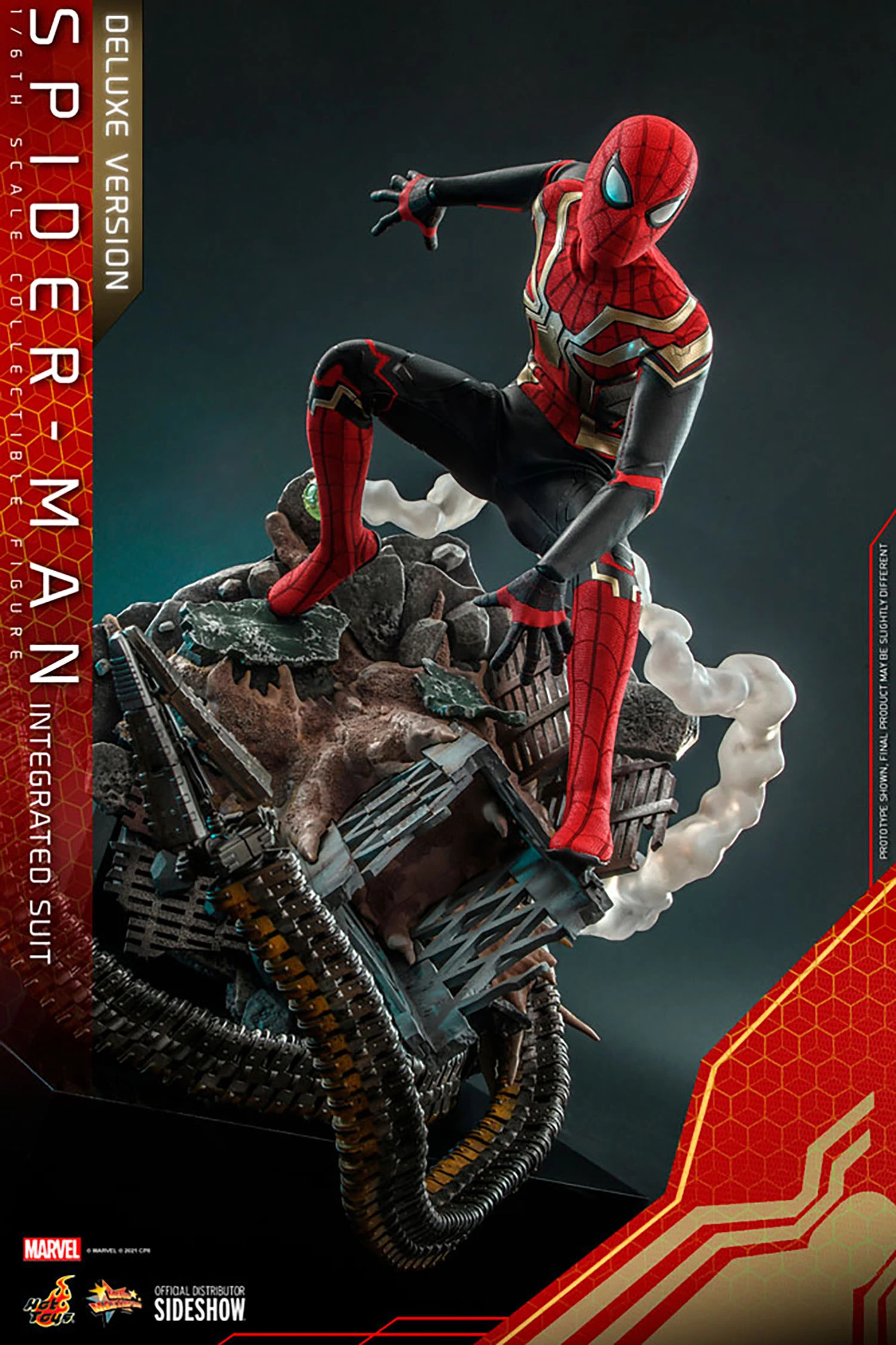 Hot Toys – Spider-Man No Way Home – Spider-Man Integrated Suit Deluxe MMS624 1/6 Scale - Imagen 21