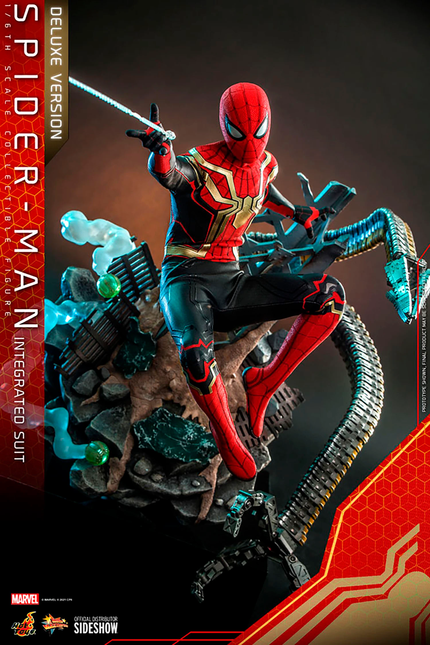 Hot Toys – Spider-Man No Way Home – Spider-Man Integrated Suit Deluxe MMS624 1/6 Scale - Imagen 24