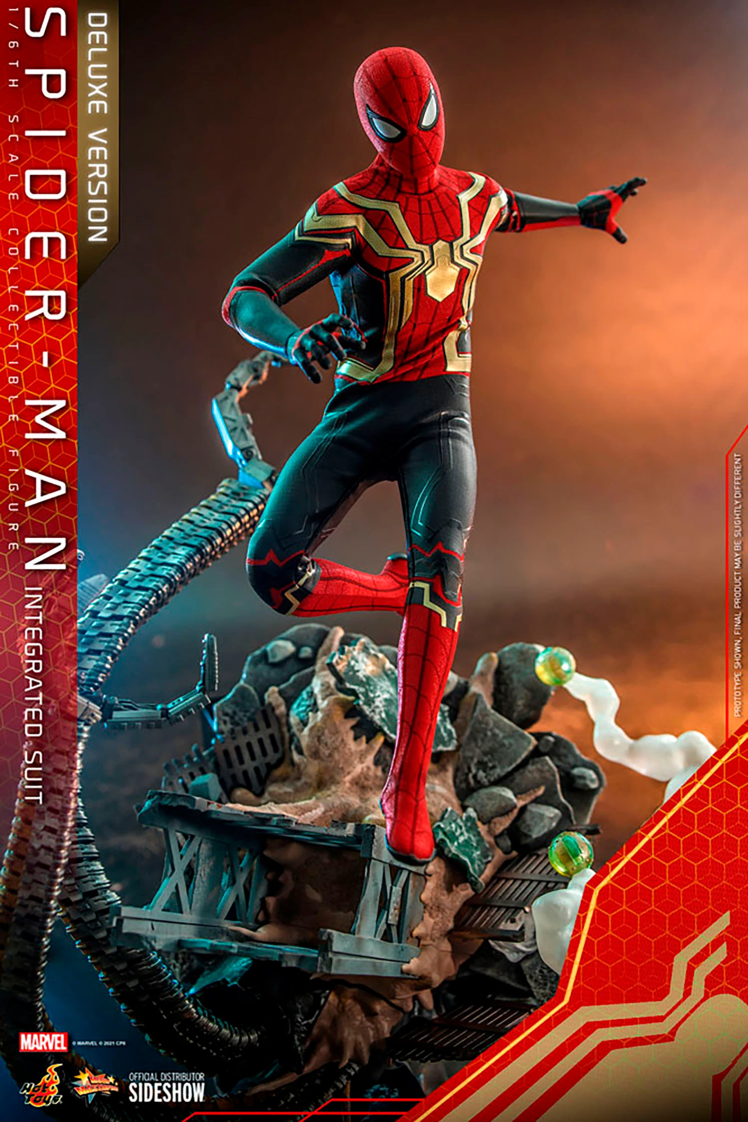 Hot Toys – Spider-Man No Way Home – Spider-Man Integrated Suit Deluxe MMS624 1/6 Scale - Imagen 2