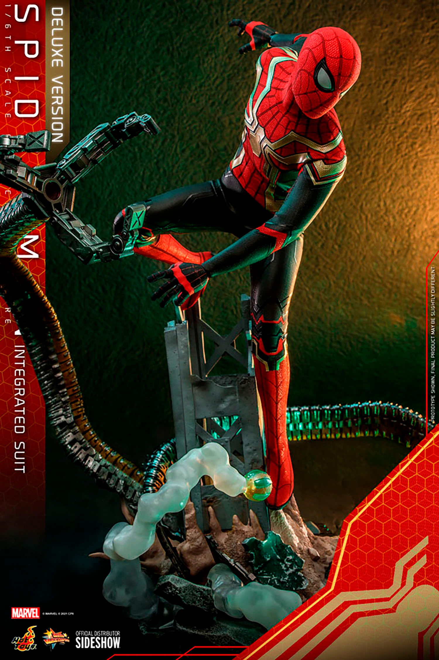 Hot Toys – Spider-Man No Way Home – Spider-Man Integrated Suit Deluxe MMS624 1/6 Scale - Imagen 6