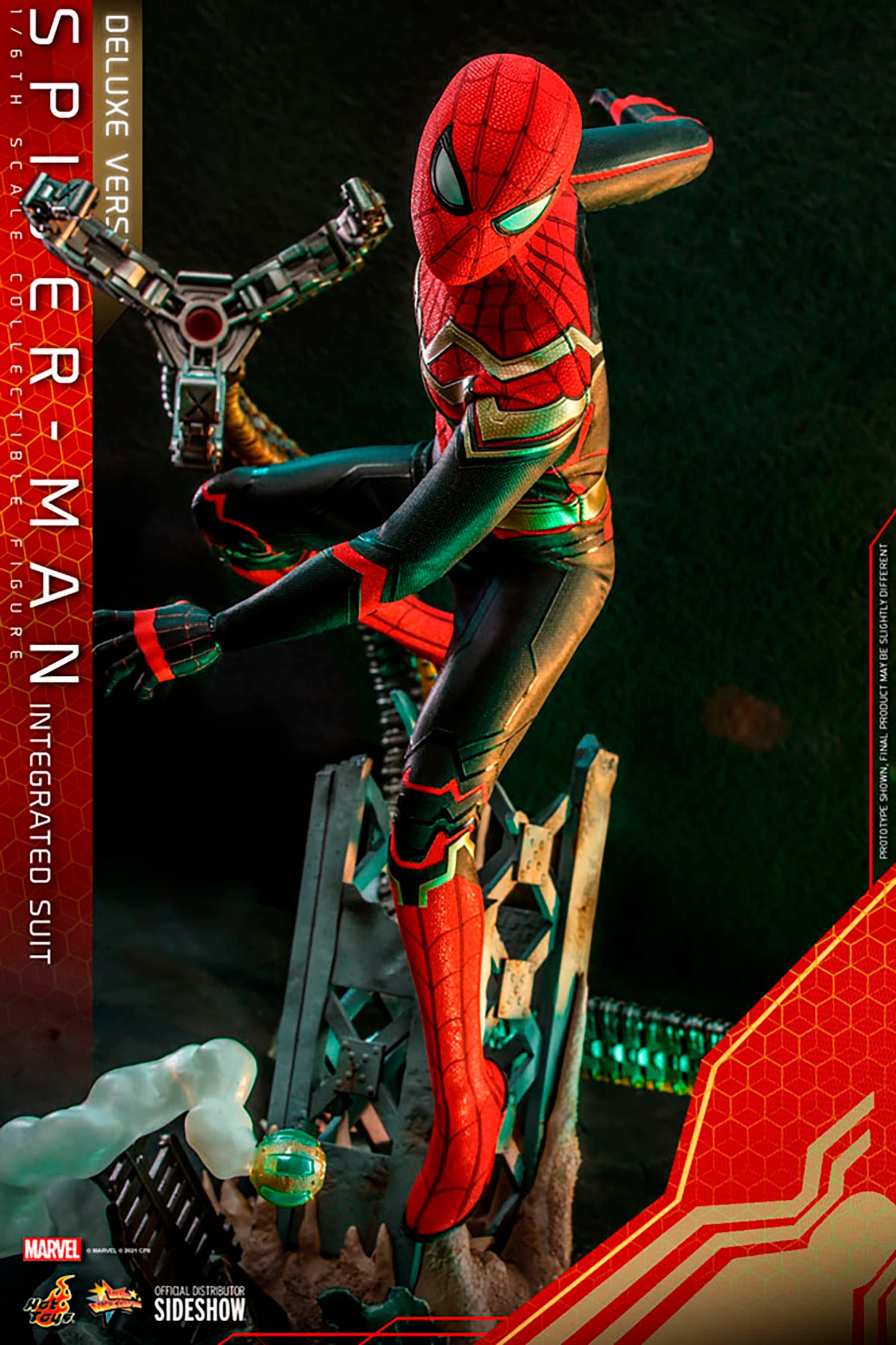 Hot Toys – Spider-Man No Way Home – Spider-Man Integrated Suit Deluxe MMS624 1/6 Scale - Imagen 8