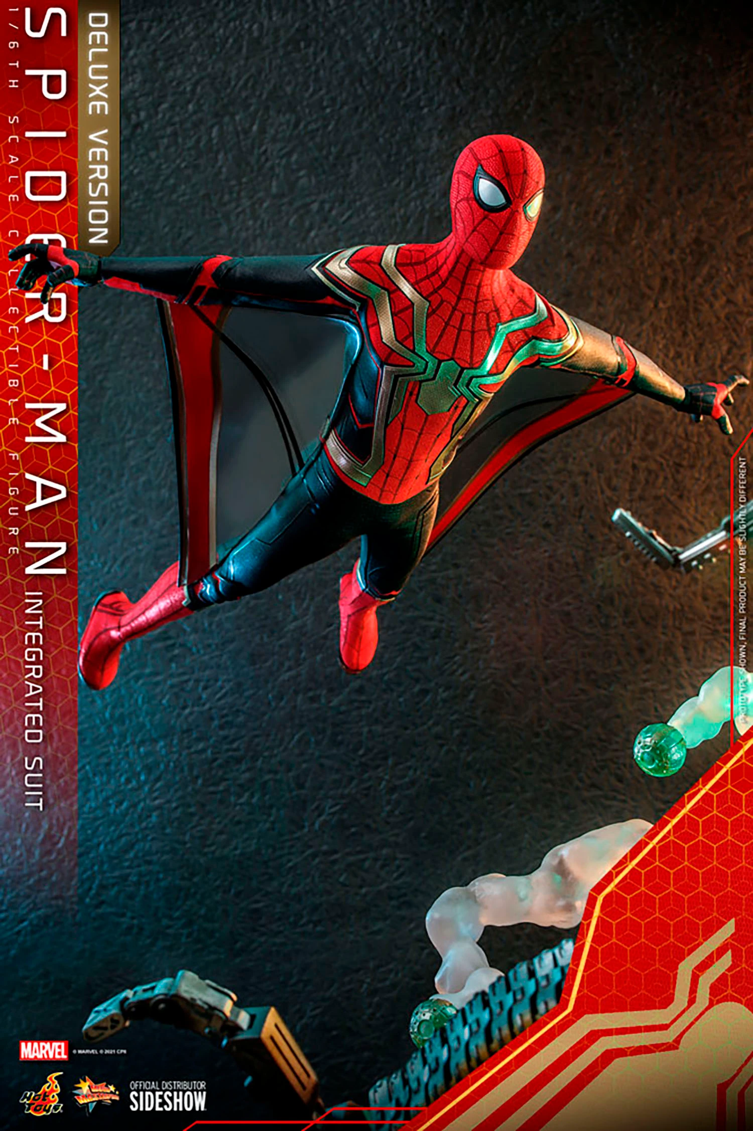 Hot Toys – Spider-Man No Way Home – Spider-Man Integrated Suit Deluxe MMS624 1/6 Scale - Imagen 10