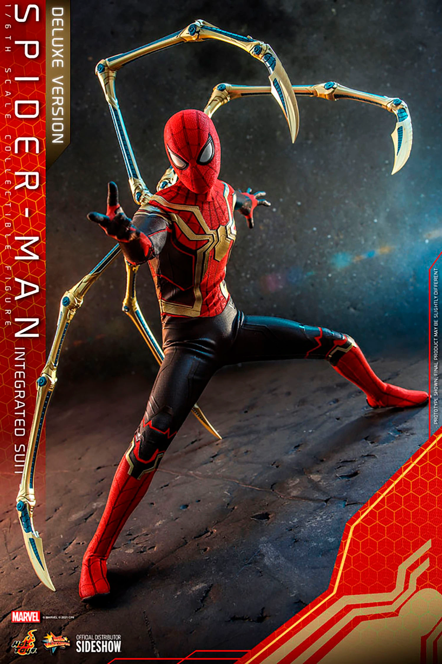 Hot Toys – Spider-Man No Way Home – Spider-Man Integrated Suit Deluxe MMS624 1/6 Scale - Imagen 13