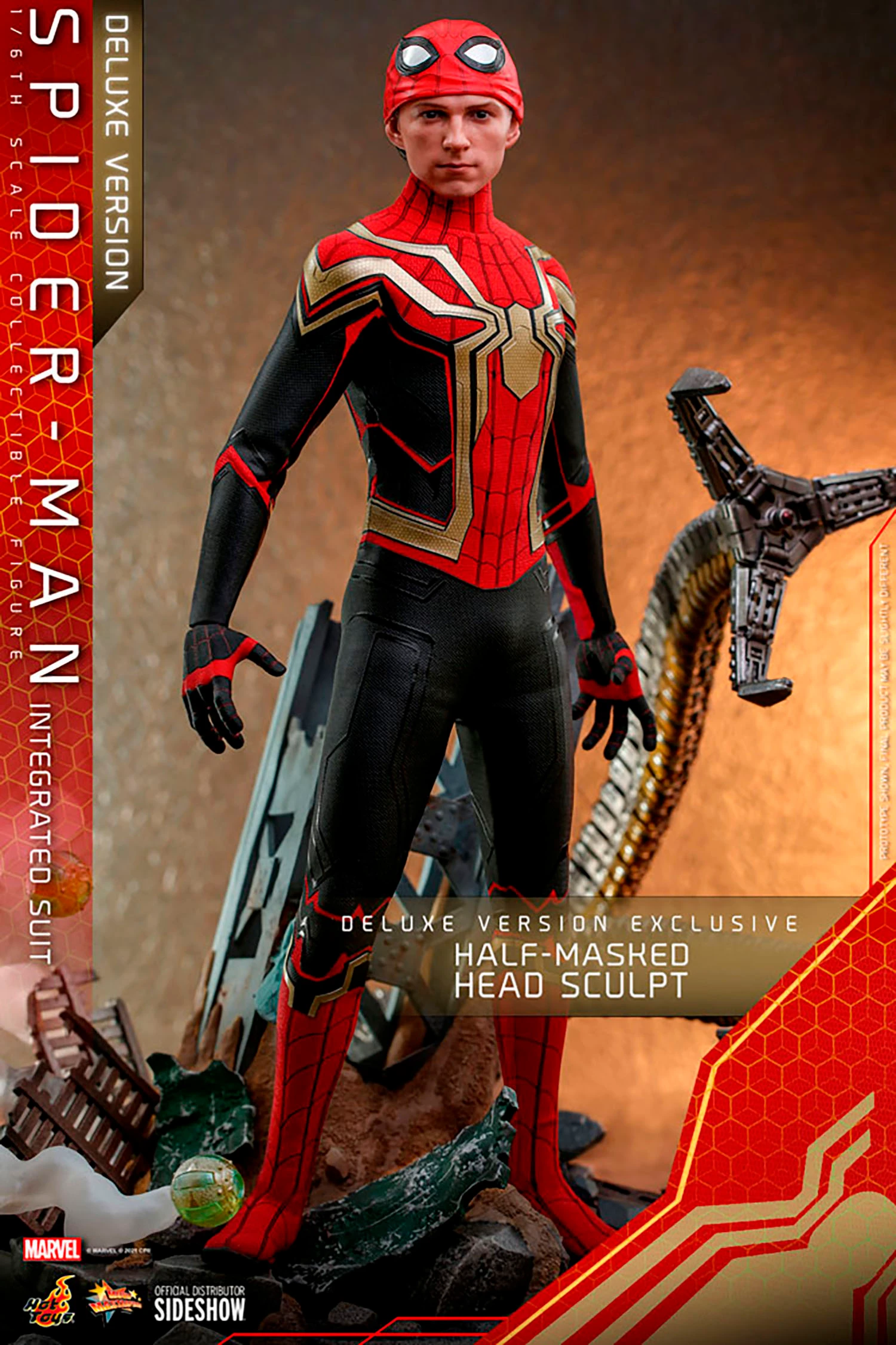 Hot Toys – Spider-Man No Way Home – Spider-Man Integrated Suit Deluxe MMS624 1/6 Scale - Imagen 9
