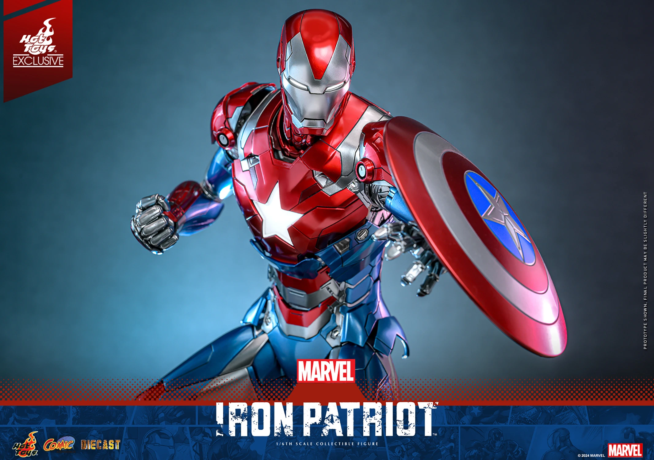 Hot Toys – Marvel Comics – Iron Patriot EX. 1/6 Scale - Imagen 6