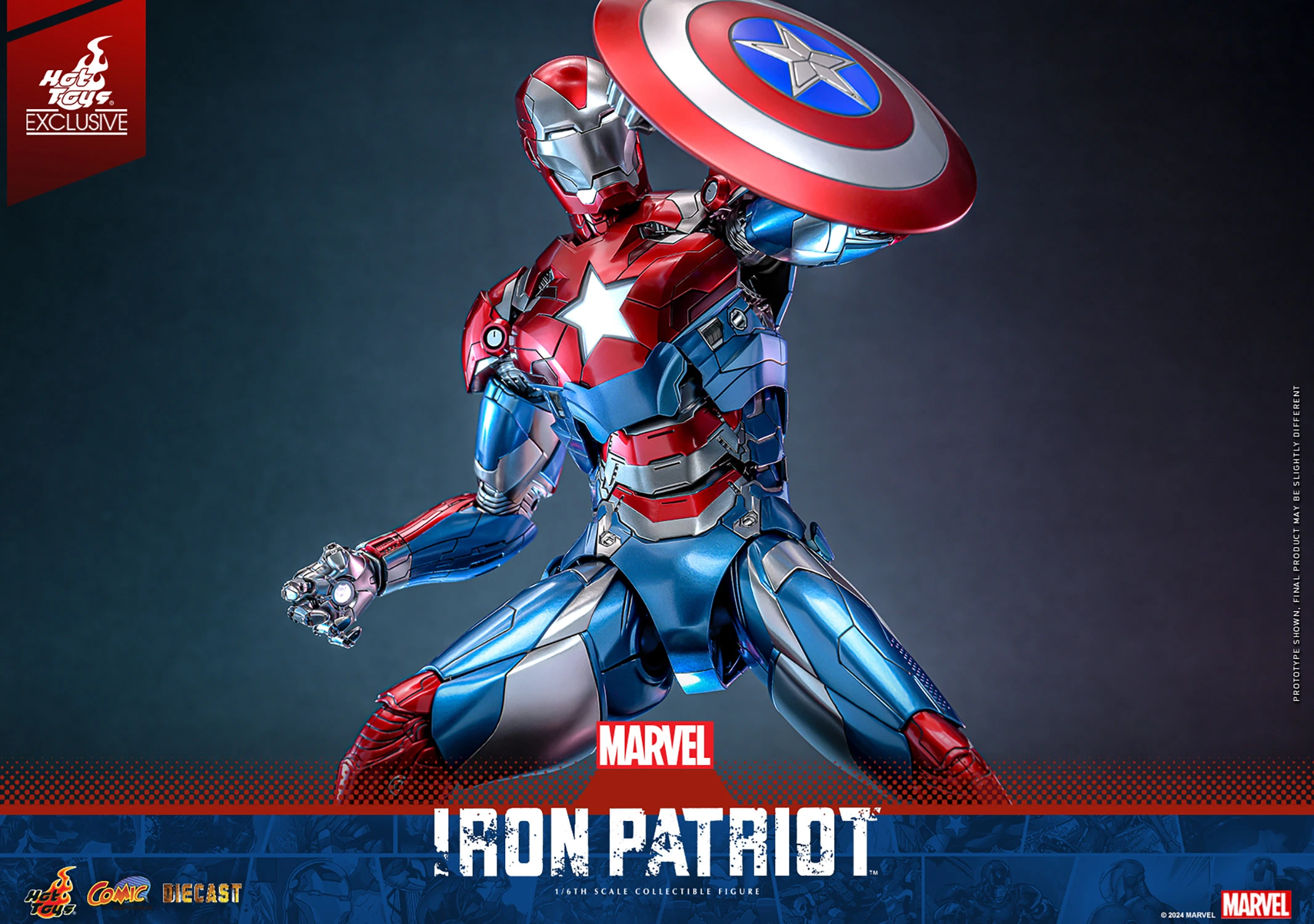 Hot Toys – Marvel Comics – Iron Patriot EX. 1/6 Scale - Imagen 7