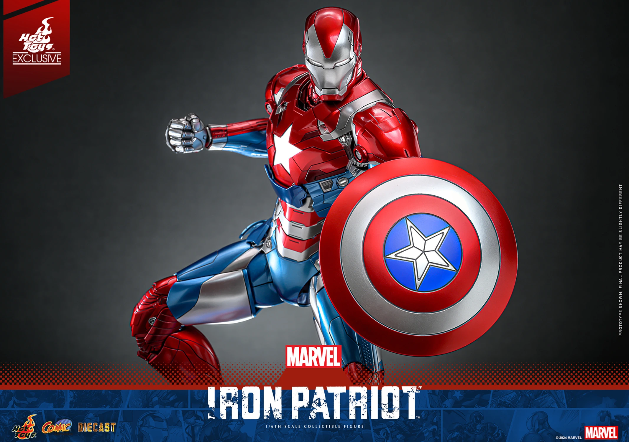 Hot Toys – Marvel Comics – Iron Patriot EX. 1/6 Scale - Imagen 17