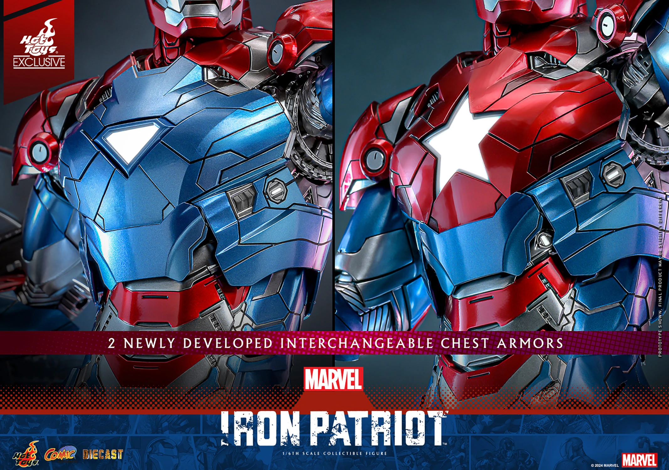 Hot Toys – Marvel Comics – Iron Patriot EX. 1/6 Scale - Imagen 18