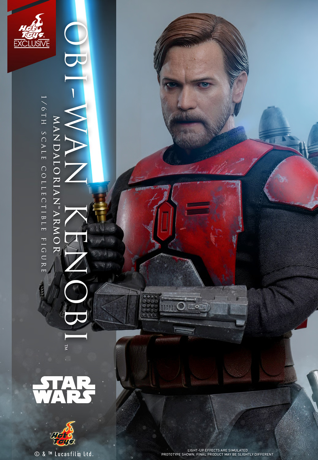 Hot Toys – Star Wars: The Clone Wars – Obi-Wan Kenobi Mandalorian Armor EX. 1/6 Scale - Imagen 2