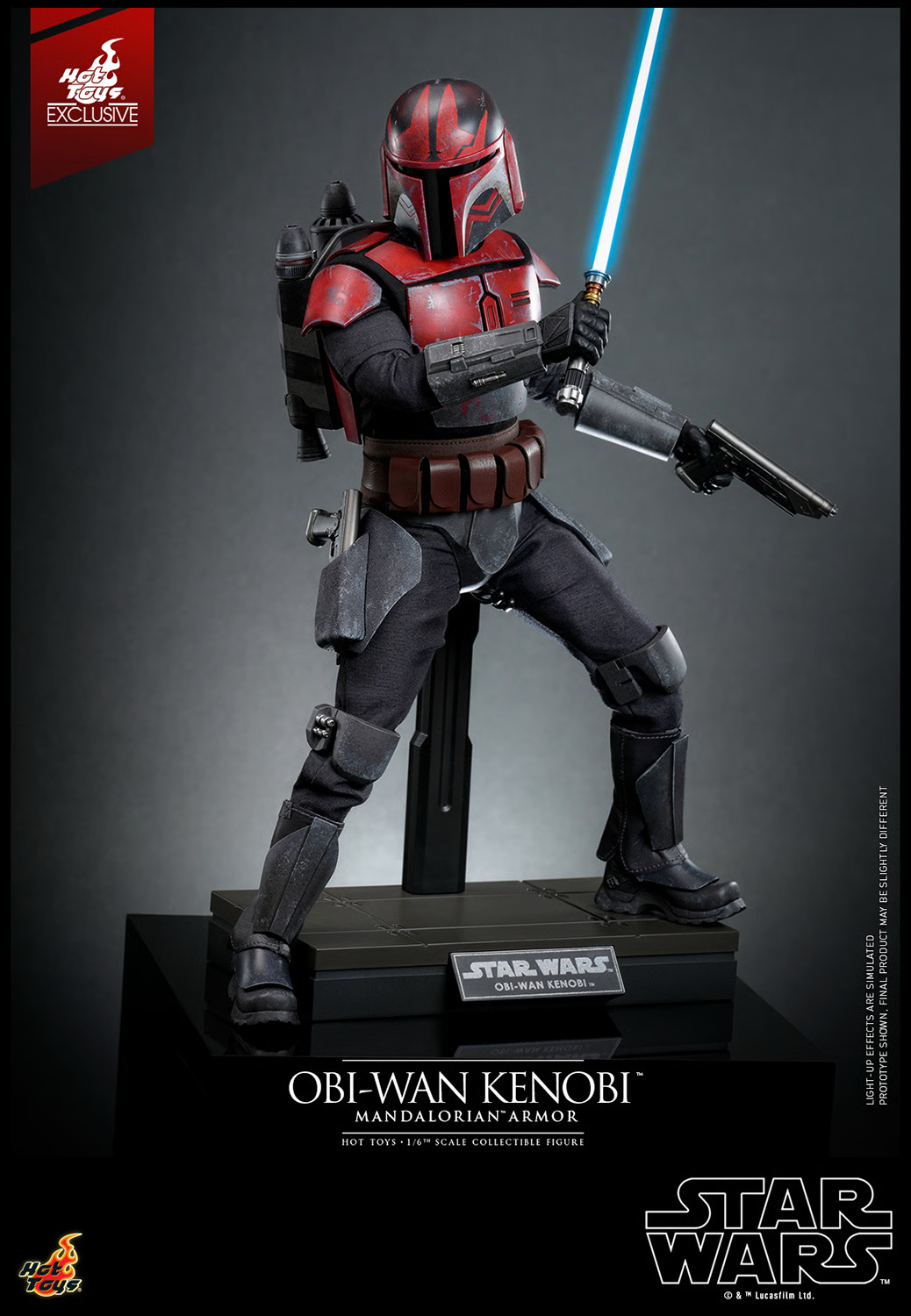 Hot Toys – Star Wars: The Clone Wars – Obi-Wan Kenobi Mandalorian Armor EX. 1/6 Scale - Imagen 18