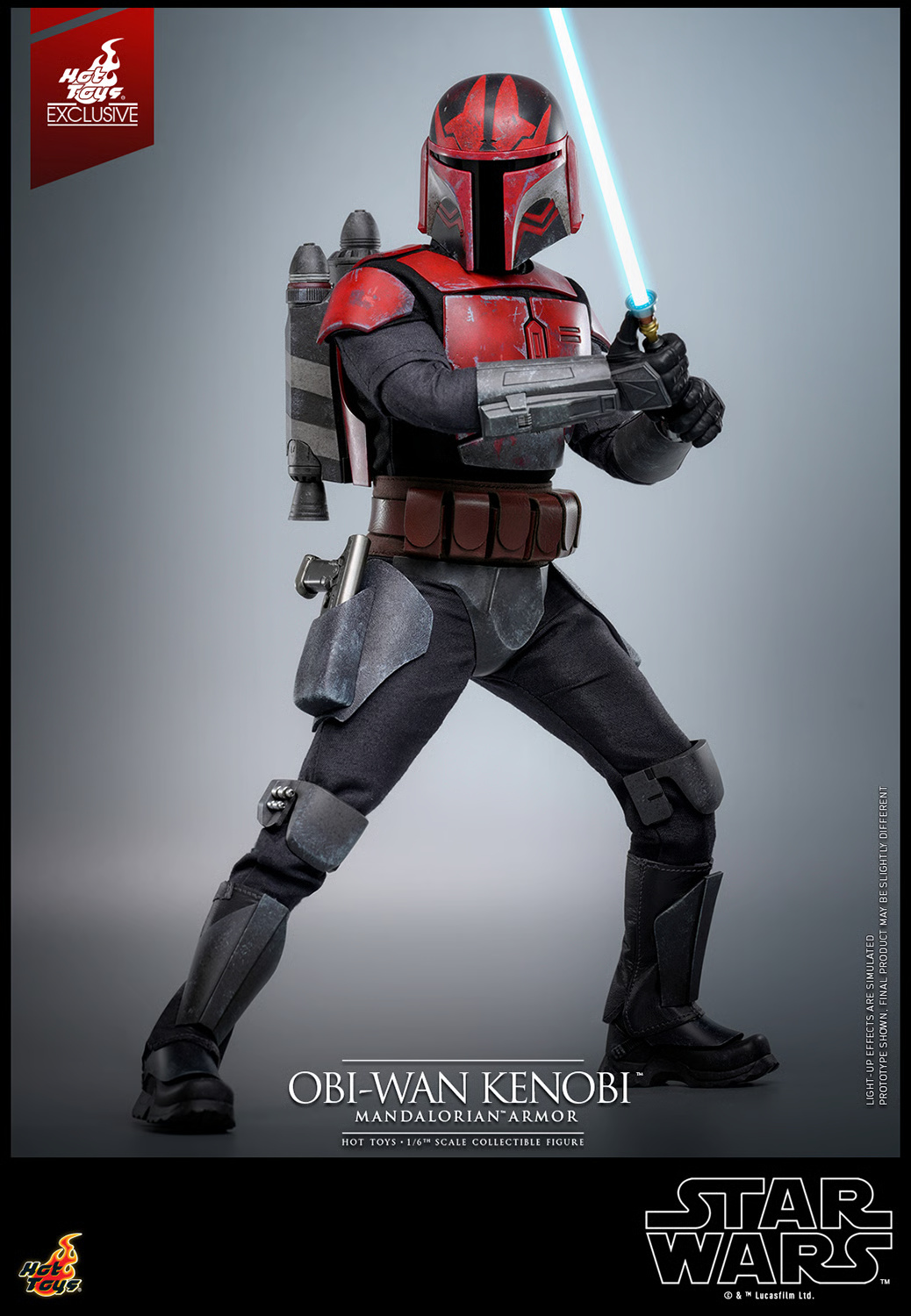 Hot Toys – Star Wars: The Clone Wars – Obi-Wan Kenobi Mandalorian Armor EX. 1/6 Scale - Imagen 9